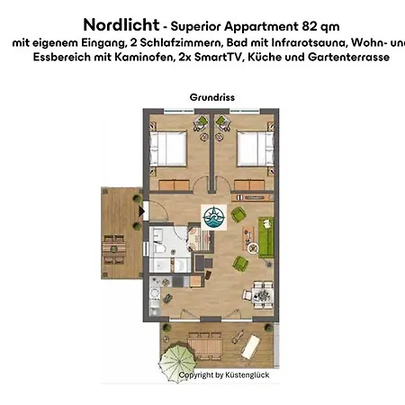 Nordlicht, - Moderne In Direkter Strandnaehe Mit Eigenem Eingang, Sauna, Kaminofen, Terrasse Und Parkplatz * オルペニッツ